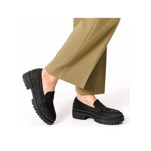 LIKE NEW Portland Leather Patina Zoe chunky platform leather penny loafers